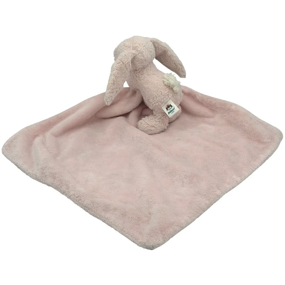 Jellycat Bashful Bunny Soother Pink Security Blanket Lovey 13